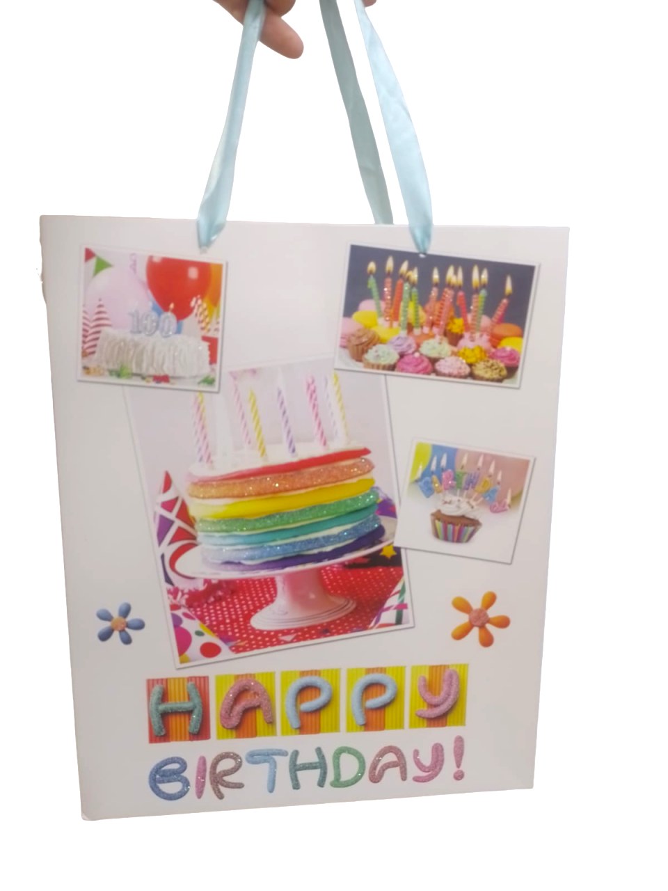 SACOLA HAPPY BIRTHDAY C/GLITER